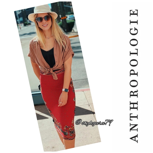 NWT, Anthropologie, Catalina Knit Pencil Skirt - Picture 3 of 3